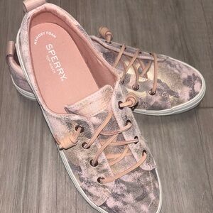 *Brand New* Sperry Crest Vibe Leather Camo Blush Pink Women’s Size 10